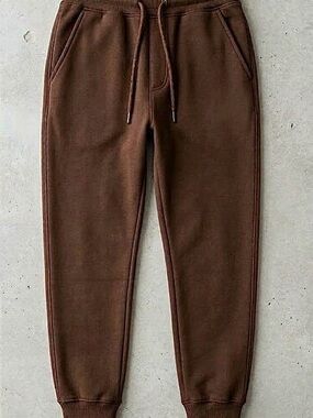 Brown Fleece "Lazy Pants" Joggers- Size M
